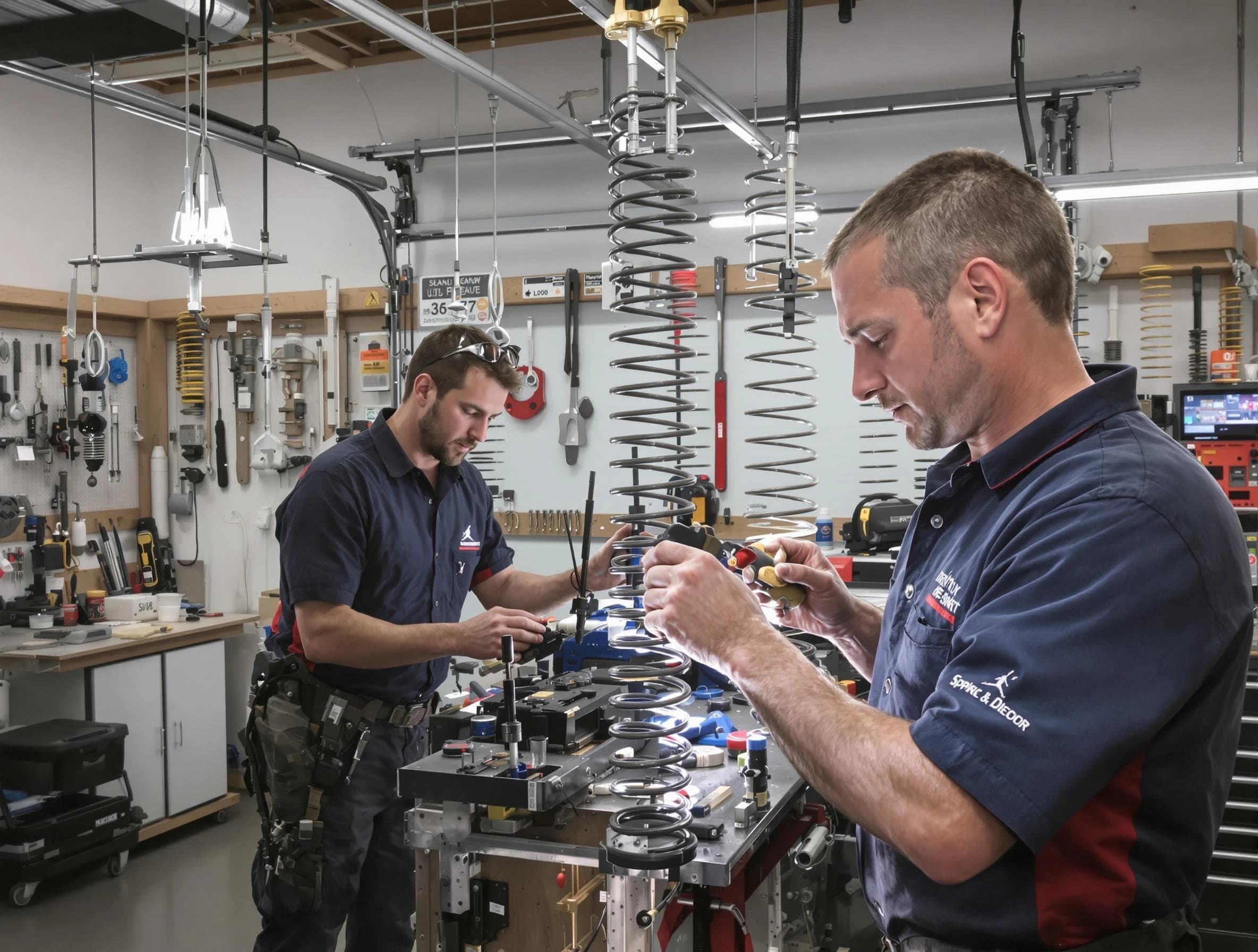 Garage door spring repair service by Summit Garage Door Repair in Summit