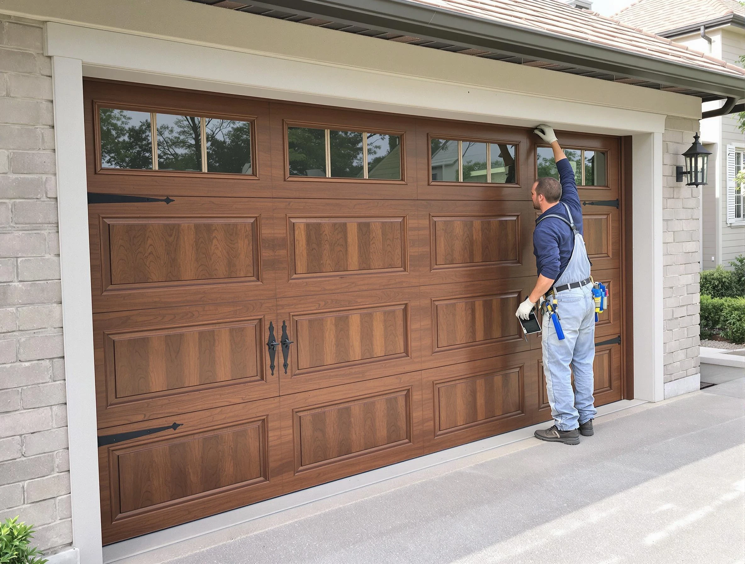 Custom garage door showcase by Summit Garage Door Repair in Summit
