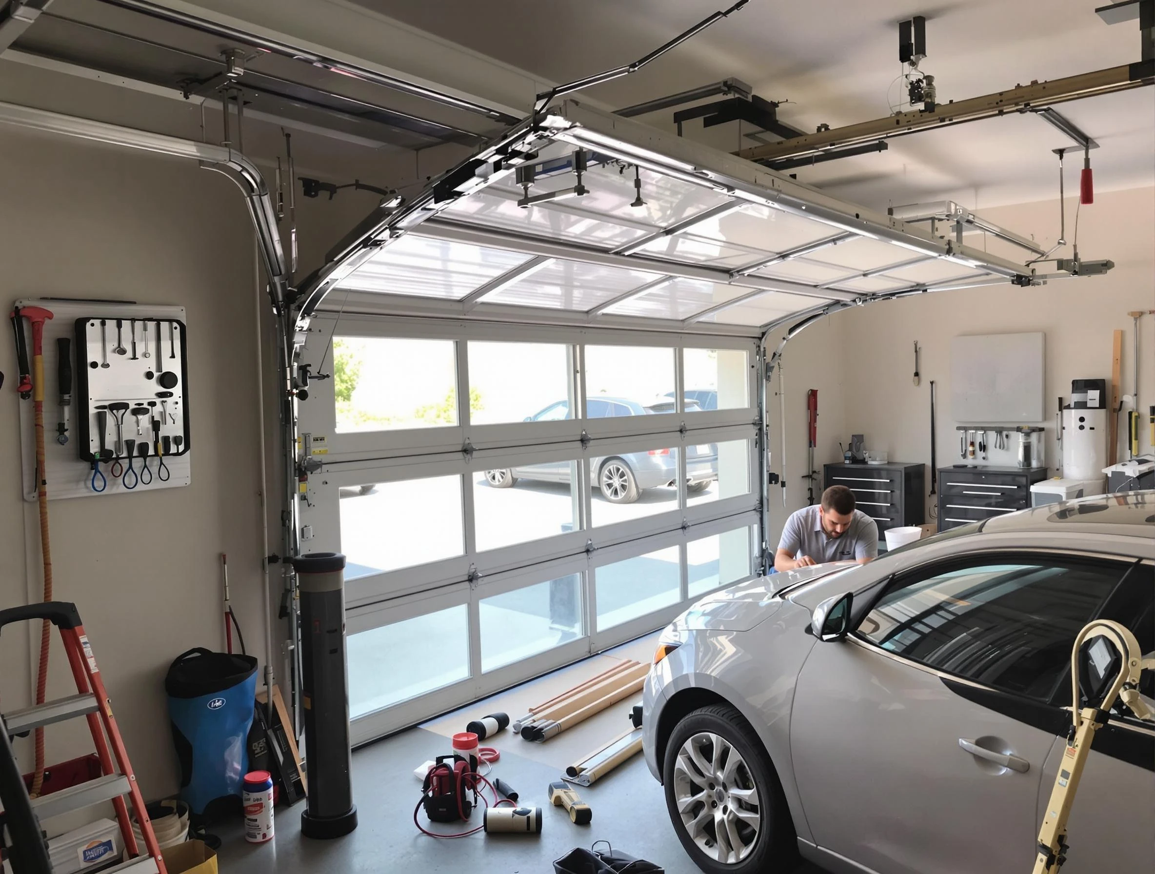 Garage door noise reduction service by Summit Garage Door Repair in Summit