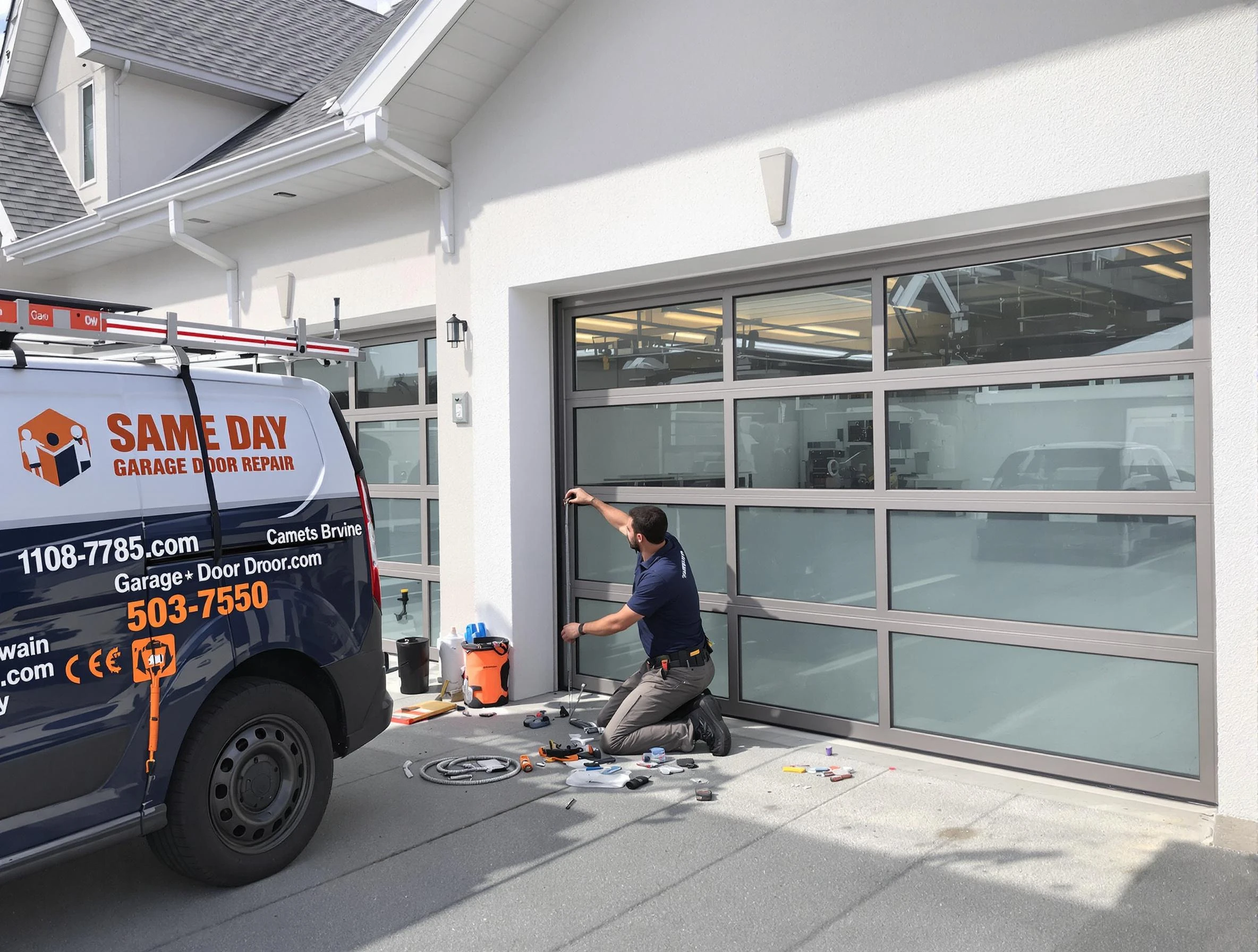 Same-day garage door repair service by Summit Garage Door Repair in Summit